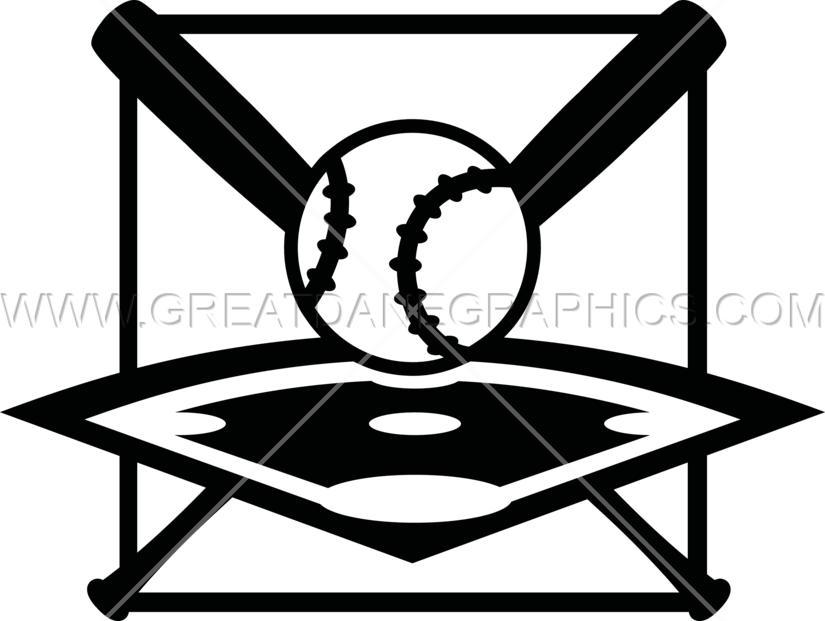 Diamond Tribal Template Production Ready Artwork For - Black And White Baseball Diamonds (825x621)