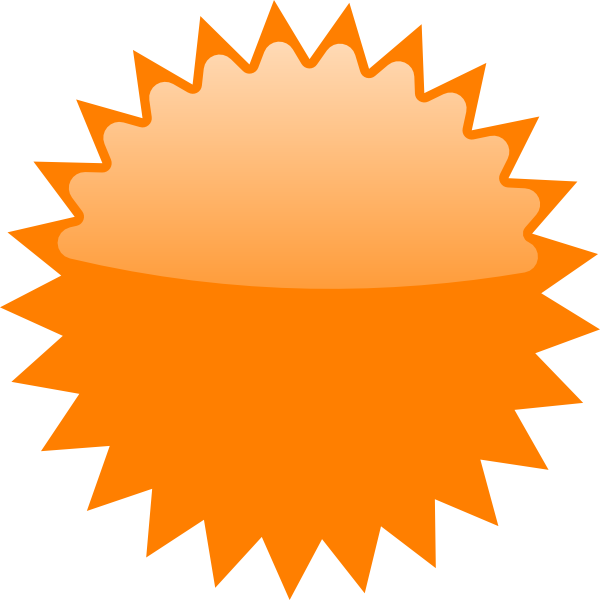 Stars Clipart Orange - Orange Price Tag (600x600)