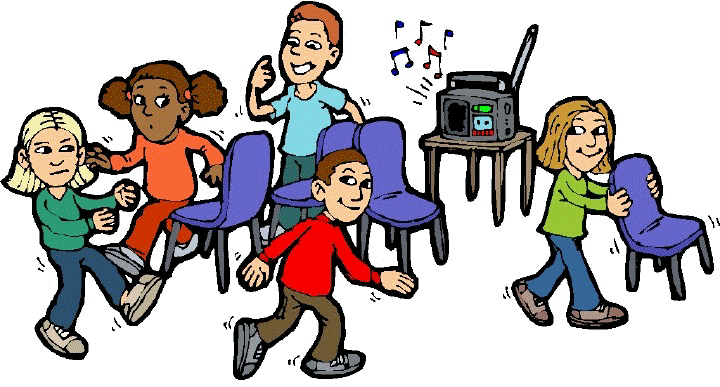 Game Clipart Musical Chair - Musical Chairs Clip Art (720x387)