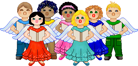 Choir Clip Art Children Singing Image - Choirs Of Angels Clipart (493x253)