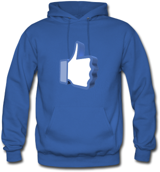 Facebook Thumbs Up Hoodie Id - Jackass Splater Blood Tee Movie Jacket Comedy Ryan (378x378)