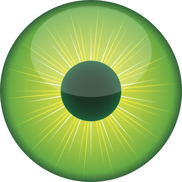 Green Eyes Clipart Blue Eyeball - Fish Eye Clip Art (600x600)