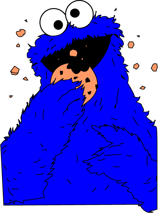 Cookie Monster Clipart - Cookie Monster Eating A Cookie (509x683)