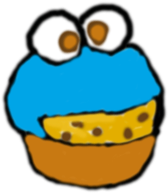 Free Cookie Monster Body Outline - Free Cookie Monster Body Outline (600x480)