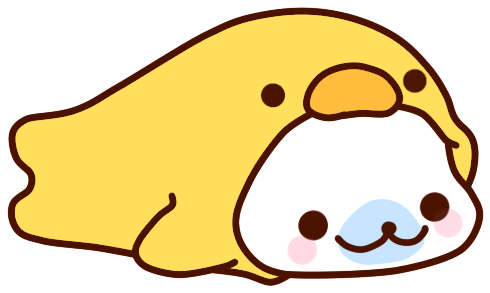 Mamegoma Cute - Kawaii Duck Art (500x500)