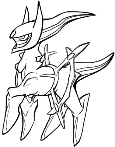 Chibi Arceus Lineart By Mf99k On Deviantart - Arceus Line Art (500x500)