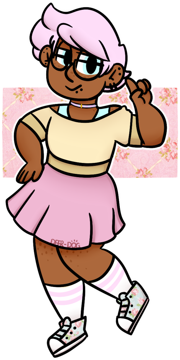 Dat Pastel Aesthetic Doe By Deer-dog - Monkey With A Hat Clipart (646x1235)