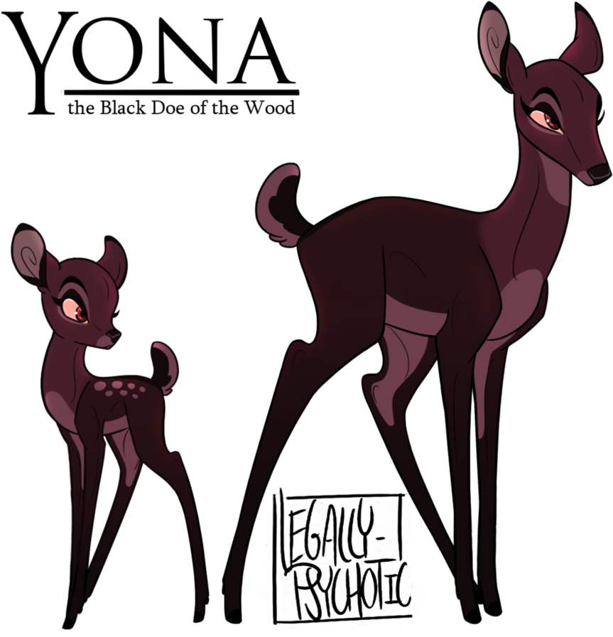 The Black Doe Of The Wood By Cranberry Zombie - Roe Deer (882x906)