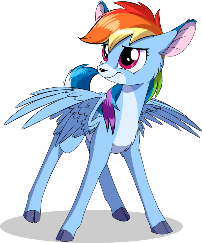 Rainbow Doe By Sirzi - Rainbow Dash Deer (815x981)