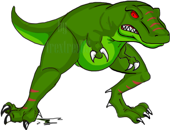 Toon Tyrannosaurus Rex By Trextrex65 - Cartoon (560x420)