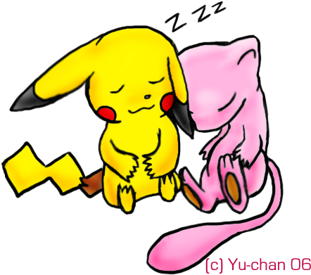Pikachu Clipart Transparent Background - Mew (445x413)
