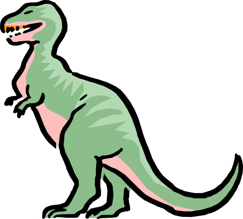 Vector Illustration Of Cartoon Tyrannosaurus Rex Dinosaur - T Rex Clip Art (776x700)
