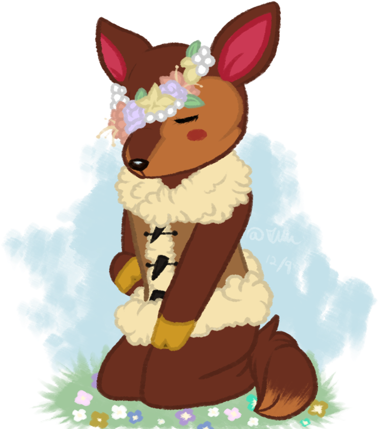 Sleeping Doe By Illuminatewaters - Cartoon (894x894)