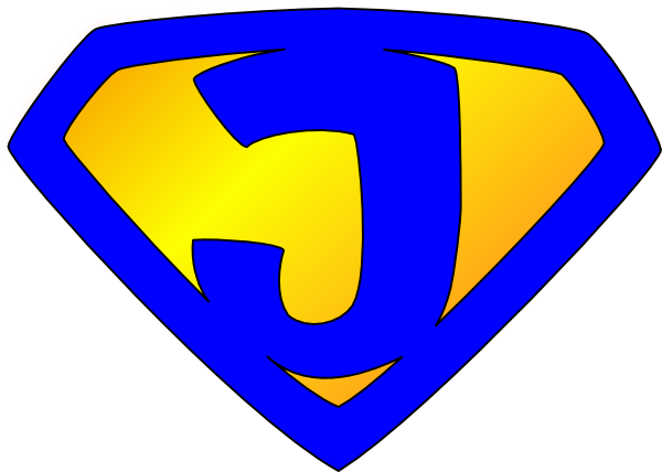 Jesus Superhero Logo Blue/yellow Clip Art At Clker - Jesus Superheroe Png (600x428)