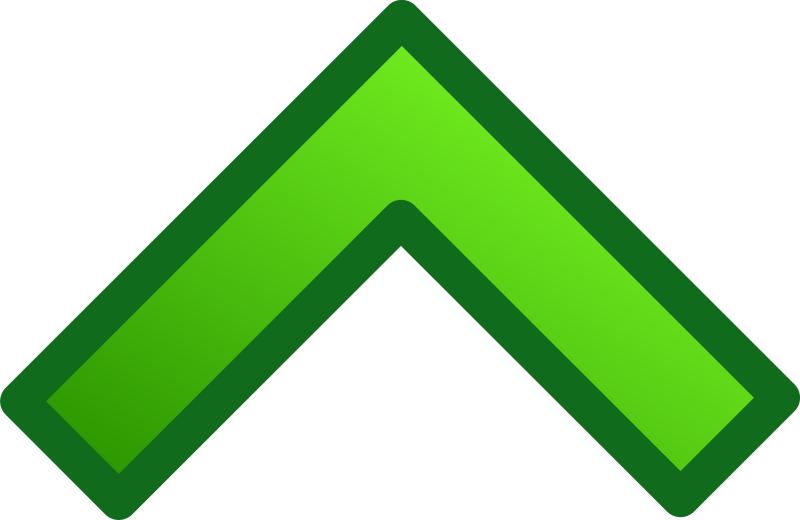 Single Arrow Clipart - Green Up Arrow Png (800x520)