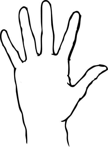 Blank Clock Template - Coloring Picture For Hand (438x595)