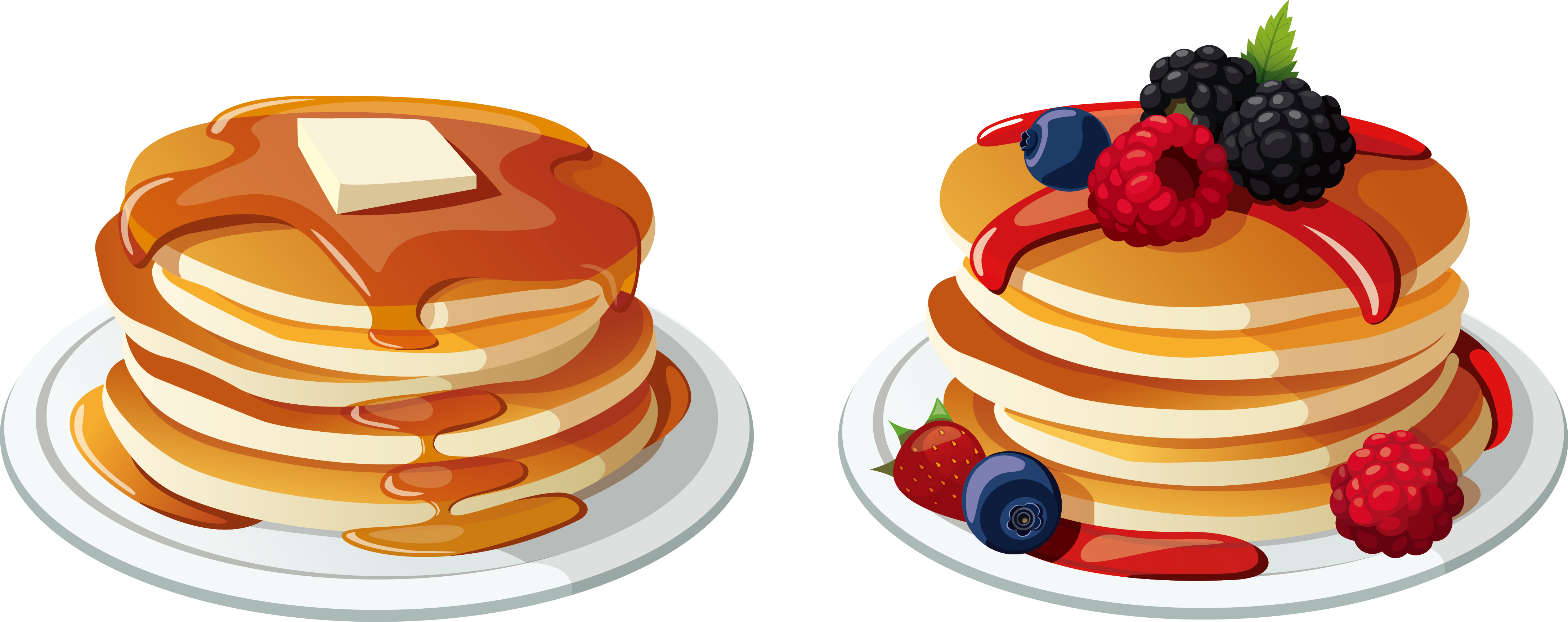 Pancake Breakfast Bacon Cream Clip Art - Pancake Png (4354x1729)