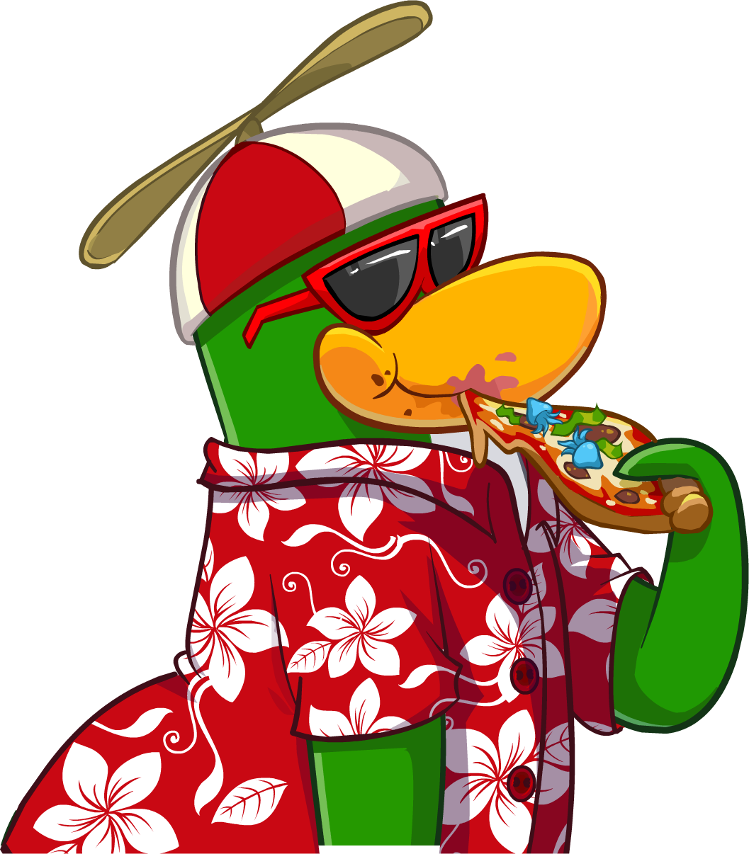 Operation Hot Sauce Rookie Eating Pizza - Rookie From Club Penguin (1057x1206)