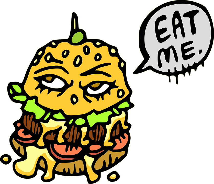Cartoon Eating Pizza 17, Buy Clip Art - Hamburger Clipart (837x720)