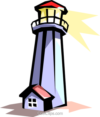 Lighthouse Royalty Free Vector Clip Art Illustration - Lighthouse Clip Art (409x480)