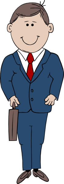 Business Man Clip Art - Man Clipart (210x598)