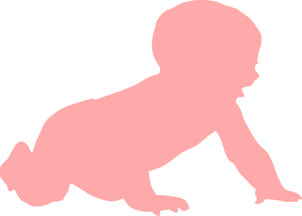 Baby Silhouette Clip Art - Baby Silhouette Clip Art (600x429)