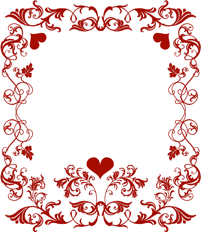Pin Valentine Images Free Clip Art - Valentines Day Border Png (888x1024)