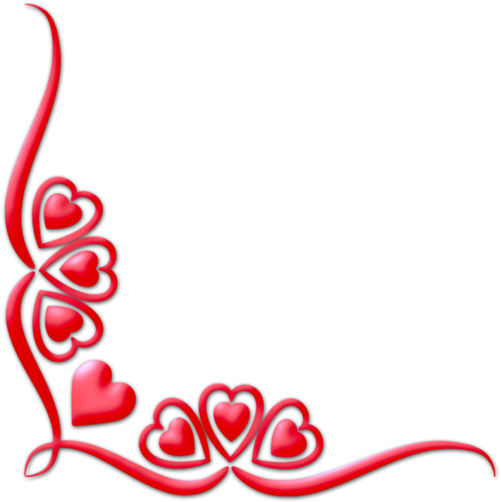 Valentine's Day Heart Free Content Clip Art - Heart Corner Border Png (1024x768)