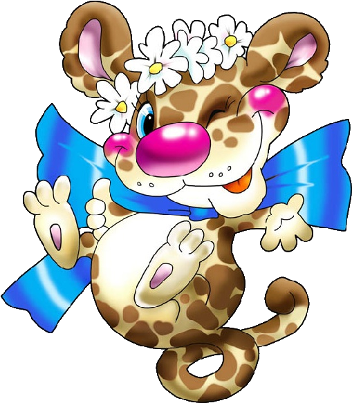 Valentine Cartoon Animal - Leopard On The Tail Rectangle Magnet (600x600)