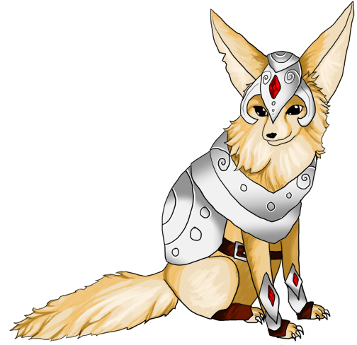 Fennec Fox In Armor By Eruanna - Digital Art (504x488)
