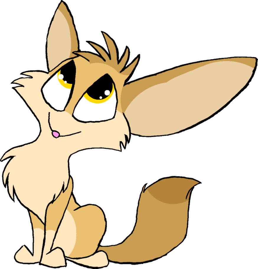 Fennec Fox By Mimi-fox - Cartoon (875x913)