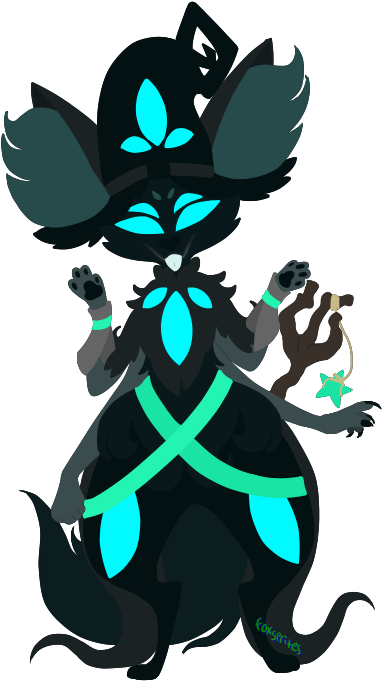 Eldritch Braixen - Illustration (400x700)