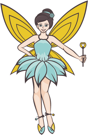 Noblesville Kids Dentistry Brand Identity And Logo - Fairy (361x552)