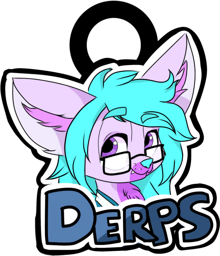 Derps The Fennec Fox Headshot Badge Commission By Sleepysuika - Cartoon (768x1024)