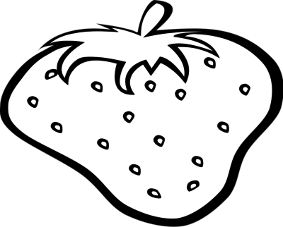 Books Coloring Thumbnail Size Fruit Coloring Pages - Colouring Picture Of Strawberry (400x322)
