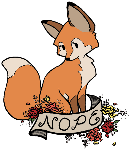 Nope" Rude Fox By Eglads - Chibi Fox (592x664)