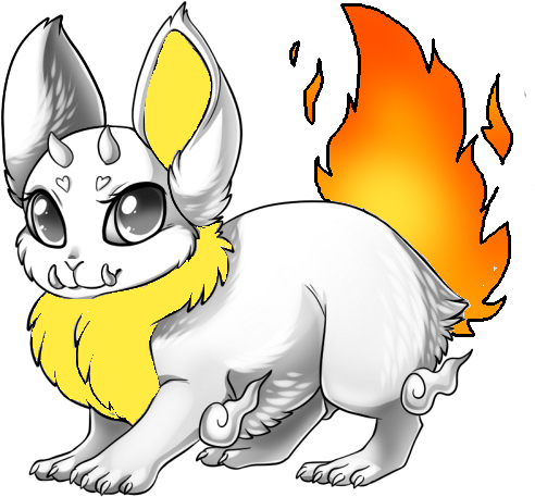 Flame Tail - Cartoon (500x500)