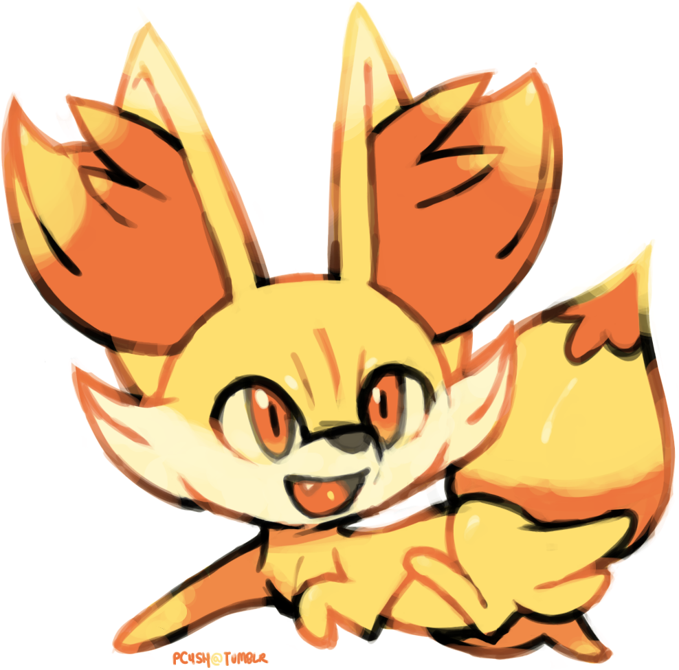 Starters - Fennekin Transparent (1000x1000)
