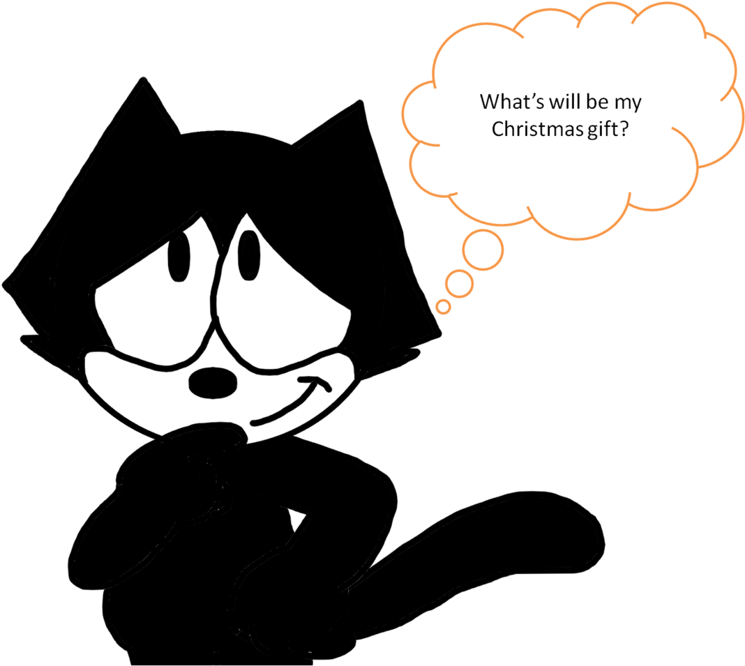 Felix Thinking About His Christmas Gift By Marcospower1996 - Cartoon (1280x980)