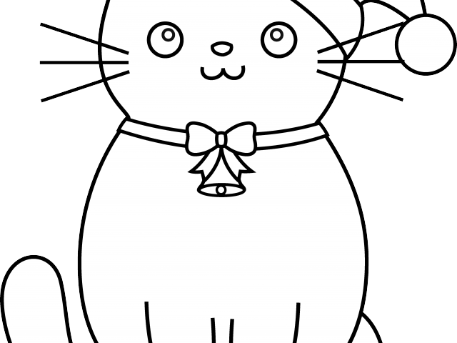 Drawn Kittens Christmas Cat - Coloring Book (640x480)