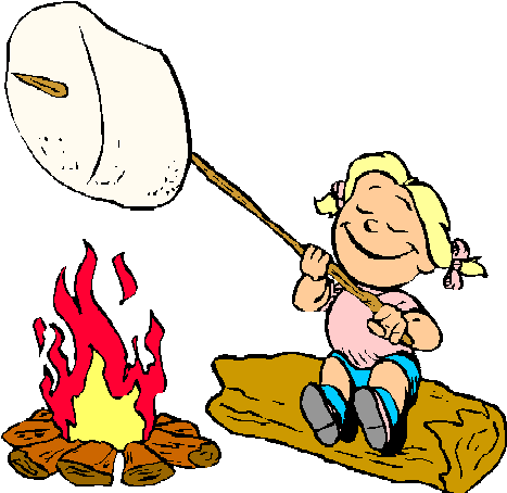 Kids Roasting Marshmallows Clipart - Roasting Marshmallows Clip Art (482x465)