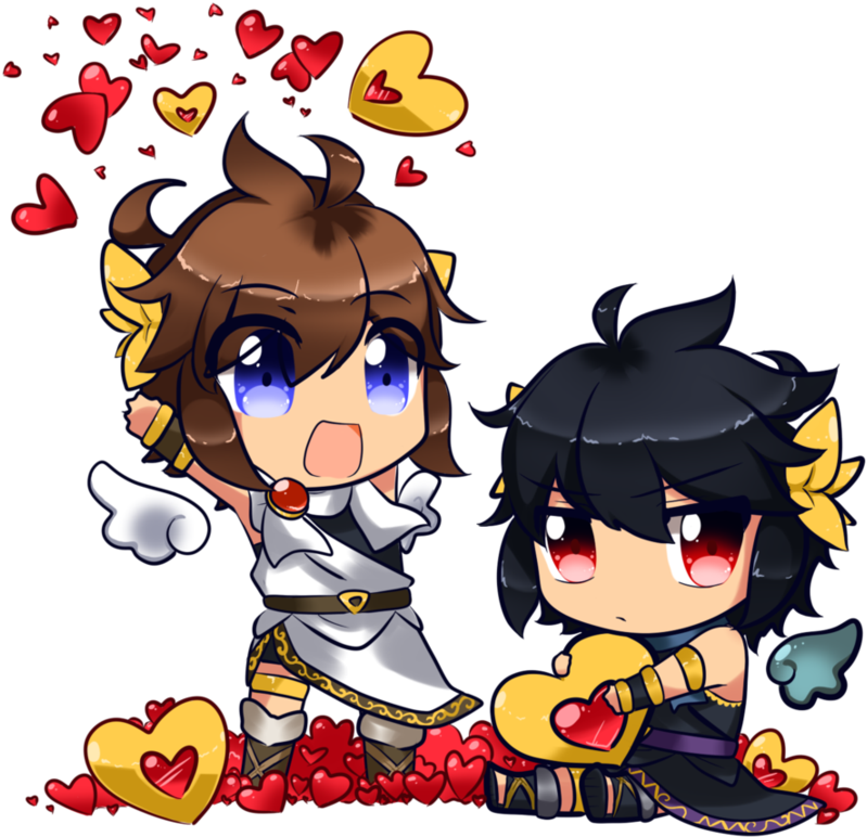 Pit And Dark Pit By Cattymaddie On Deviantart - Pit And Dark Pit Chibi (923x865)