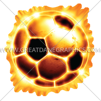 Soccer Ball Fire - Soccer Ball Flame Png (385x385)