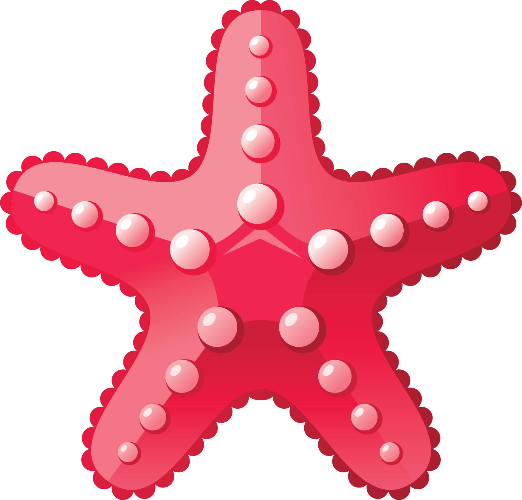 Cartoon Starfish Png (1751x1676)