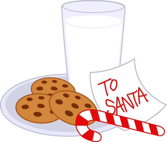 Milk And Cookie Clipart 2 By Dawn - Cookies And Milk For Santa (550x468)