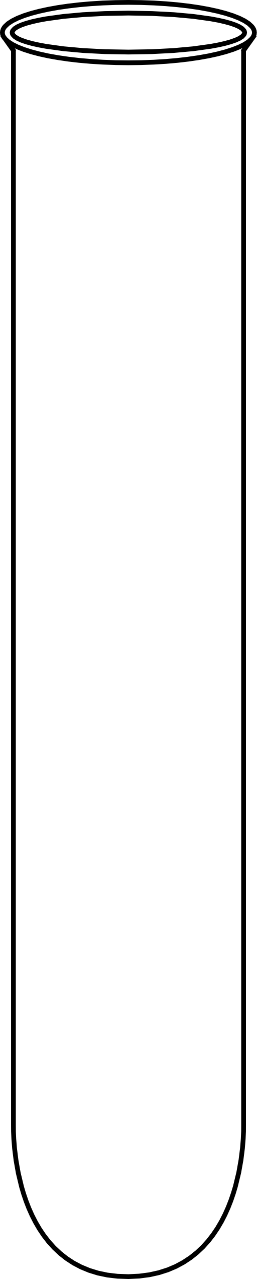 Empty Test Tube Clipart - Colorfulness (512x2540)