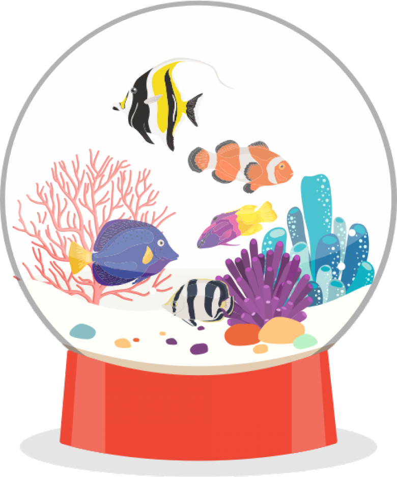 Posted On The 22nd December 2017 Christmas Snow Globe - Aquarium: Marine Portraits To Color [book] (780x936)