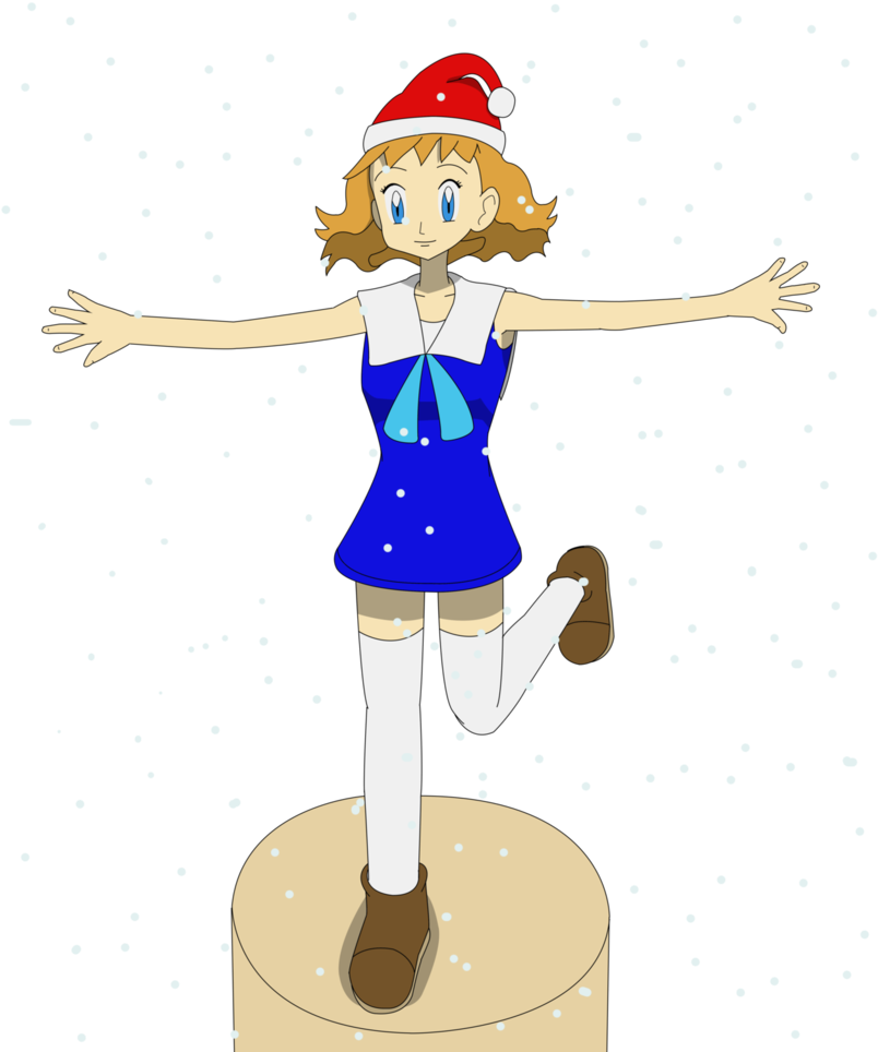 Molly With Santa Hat Inside Snowglobe By Ottermiikun - Cartoon (817x977)