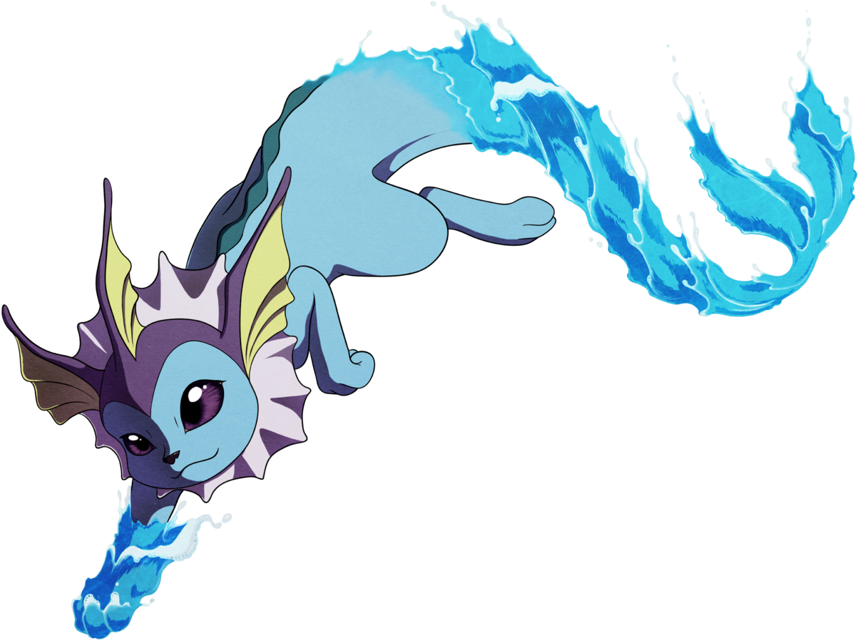 Vaporeon Png Available In Different Size Image - Vaporeon Chibi Gif (1280x948)