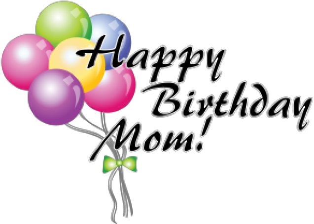 Happy Birthday Clipart Free Clipart On Dumielauxepices - Happy Birthday Mom With Balloons (640x480)